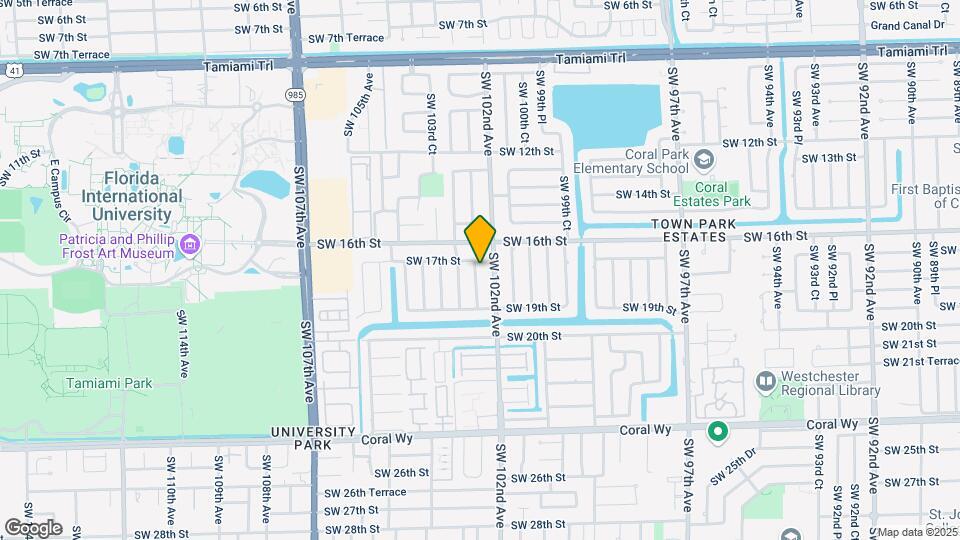 1725 SW 102nd Ct Map and Location Details