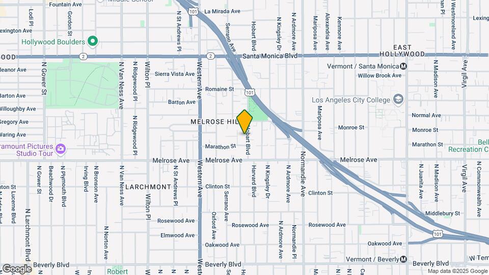 815 N Hobart Blvd Map and Location Details
