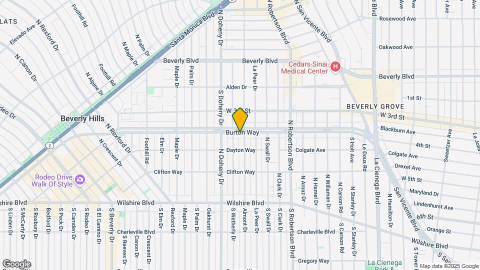 9006-9010 Burton Way Map and Location Details
