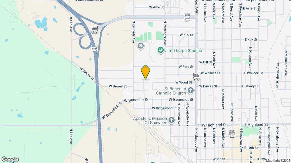 1028 W Wood St Map and Location Details