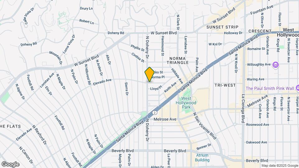 764 N Doheny Dr Map and Location Details