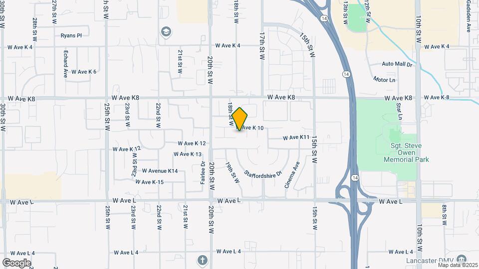 1755 W Ave K11 Map and Location Details