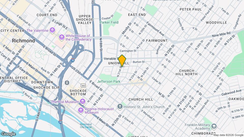 613 N 21st St Map and Location Details