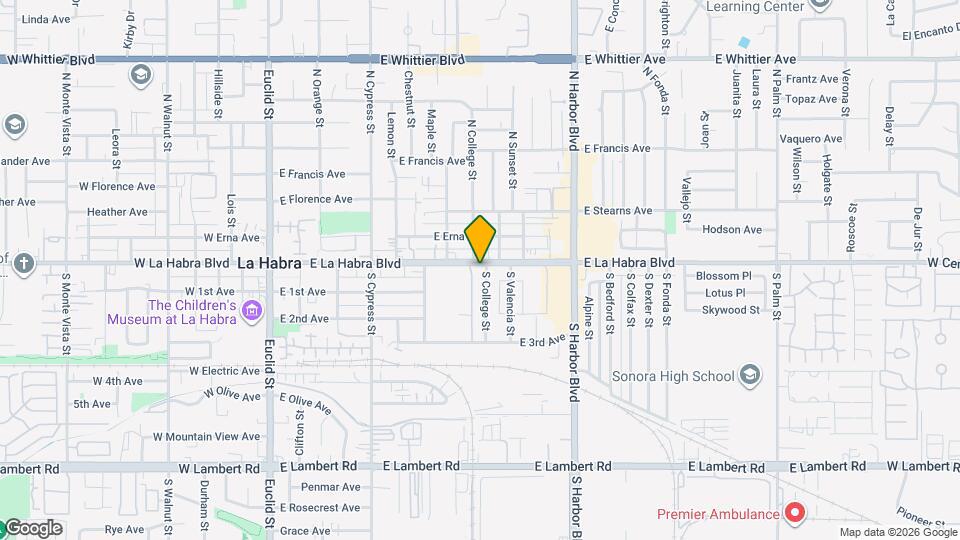 740 E La Habra Blvd Map and Location Details