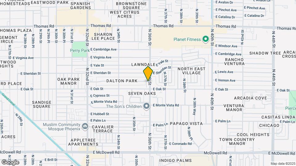 2302 N 36th St Map and Location Details