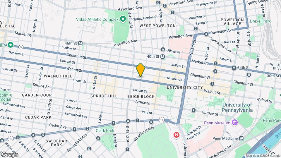 4101 Walnut St Map and Location Details