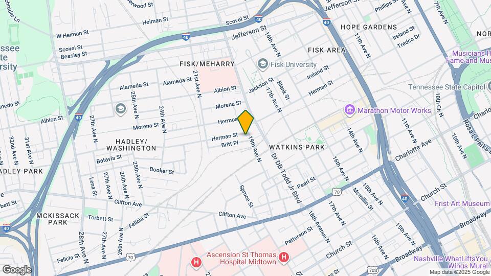1904 Britt Pl Mapa y Detalles de la Ubicación
