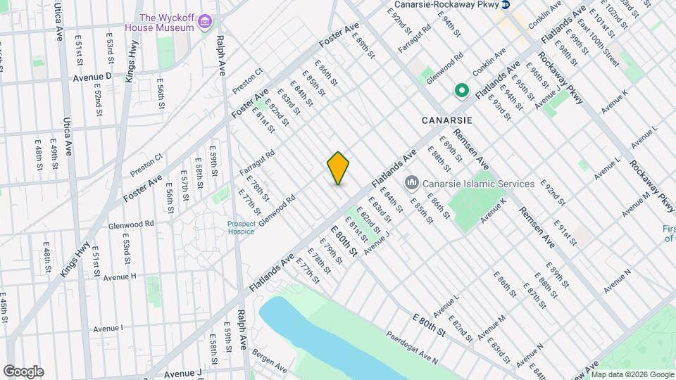 748 E 82nd St, Unit Share space Map and Location Details