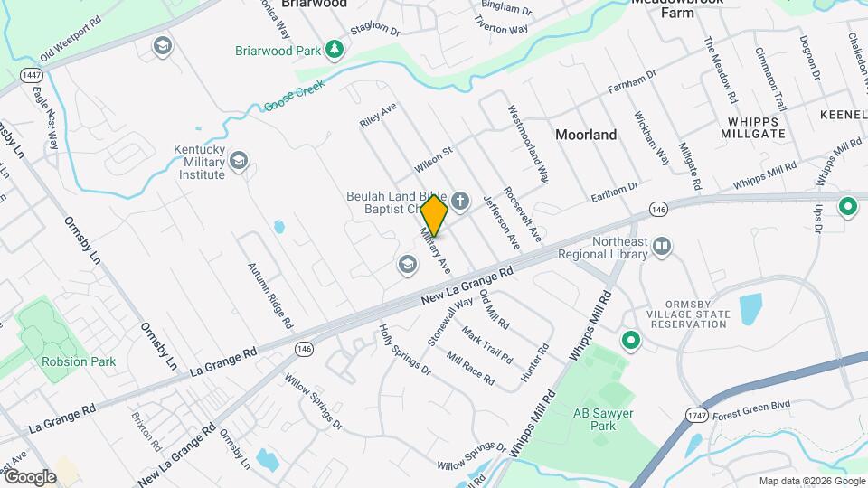 8900 Prospect St Map and Location Details