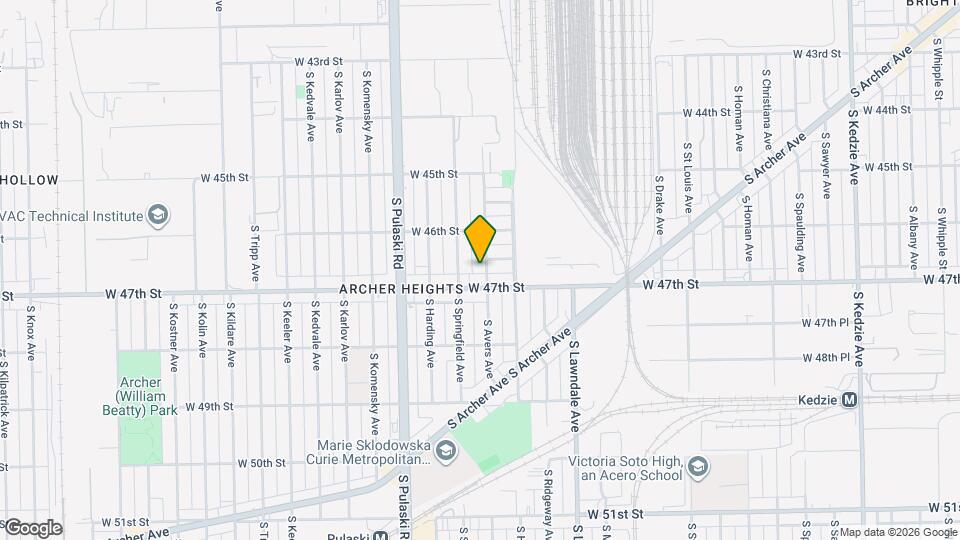 4640 South Avers Avenue, Unit 2F Mapa y Detalles de la Ubicación