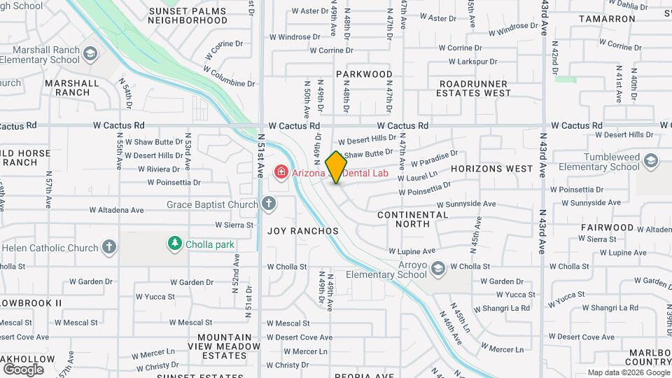 11634 N 49th Ave Map and Location Details