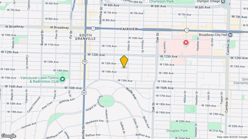 1225 W 14th Ave Map and Location Details