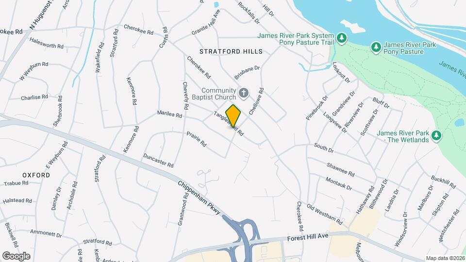 7501 Tanglewood Rd Map and Location Details