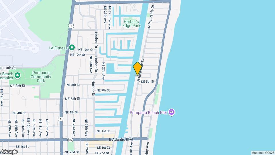 1002 N Riverside Dr Map and Location Details
