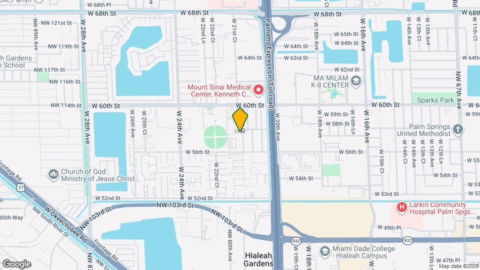 5740 W 21st Ct Map and Location Details