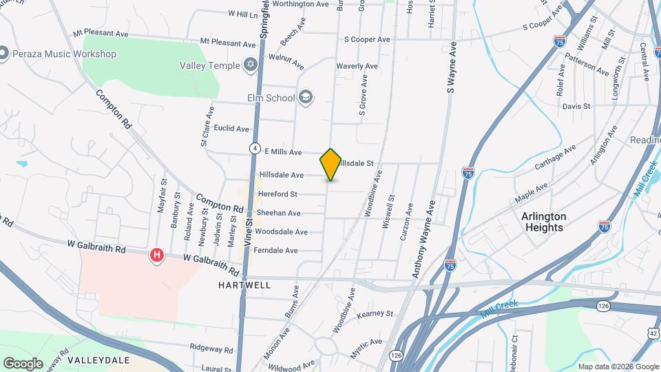 8436 Burns Ave, Unit First Floor Mapa y Detalles de la Ubicación