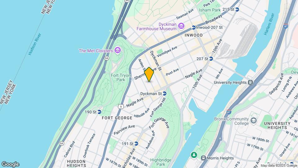 24-32 Arden St Mapa y Detalles de la Ubicación