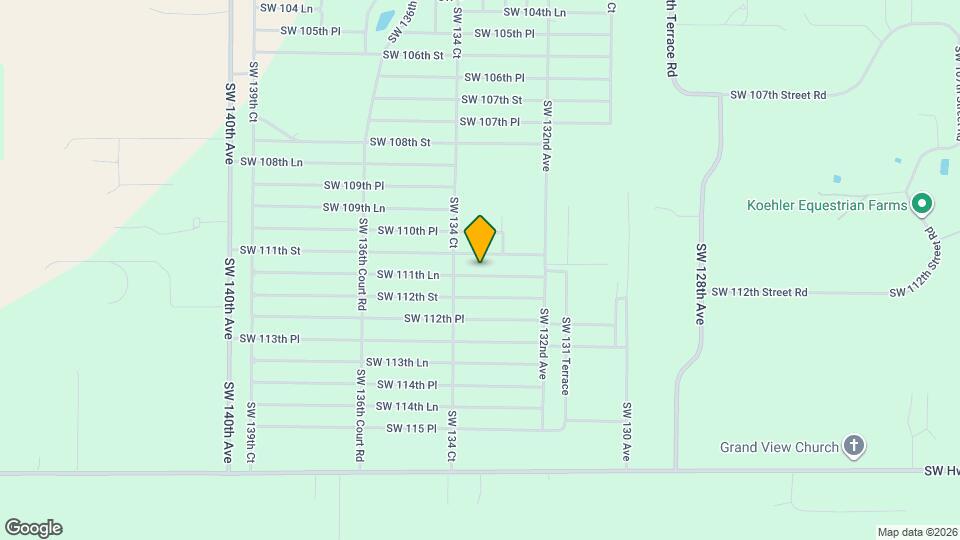 13373 SW 111th Ln Map and Location Details
