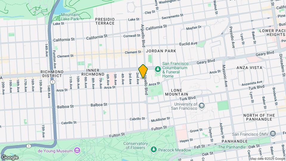 569-571 Arguello Blvd Map and Location Details