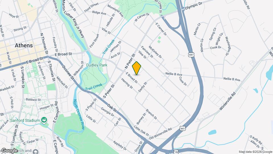 1465 E Broad St Map and Location Details