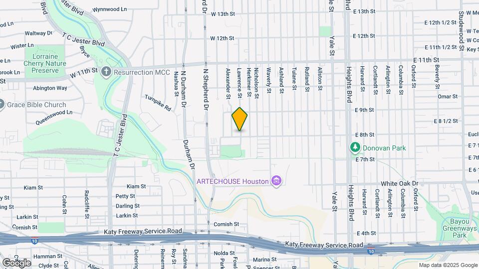 1001 W 8th St Map and Location Details