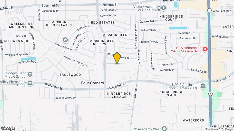 15406 Lynford Crest Dr Mapa y Detalles de la Ubicación
