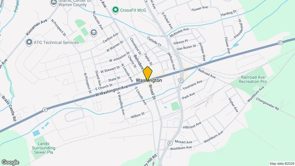 1-5 W Washington Ave Map and Location Details