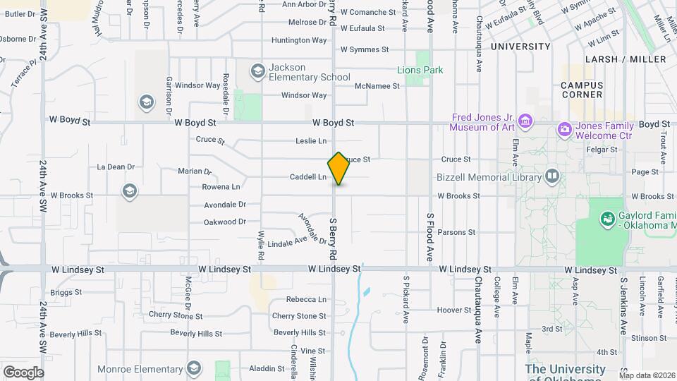 1131 W Brooks St Map and Location Details