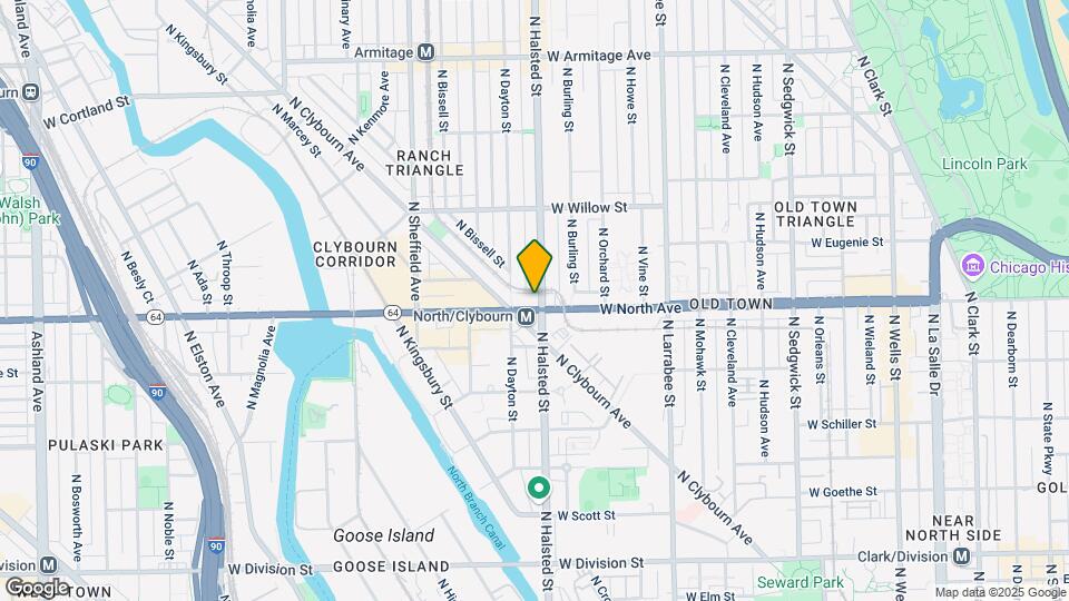 1600 N Halsted St Map and Location Details