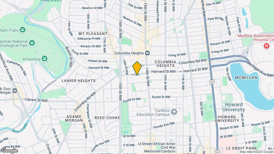 1442 Harvard St NW Map and Location Details
