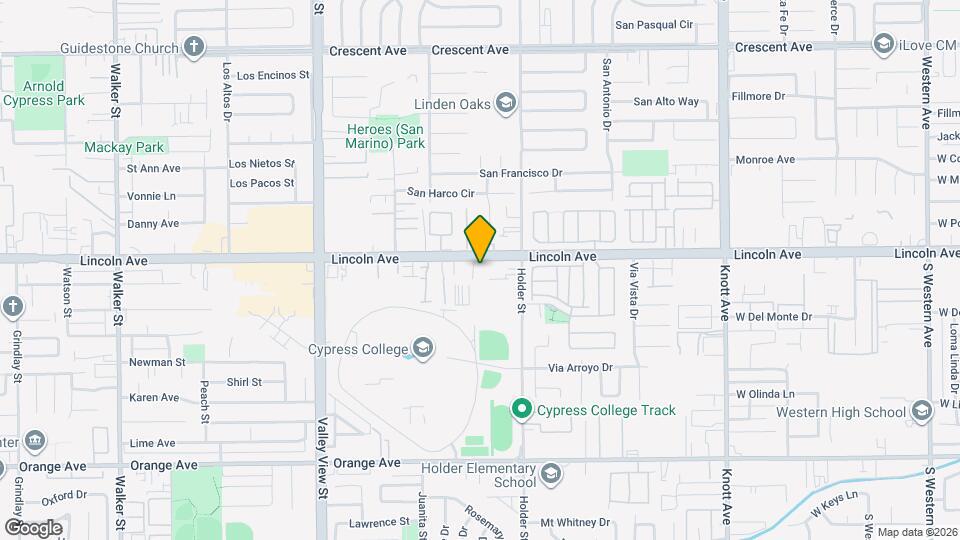 6386 W Lincoln Ave Map and Location Details