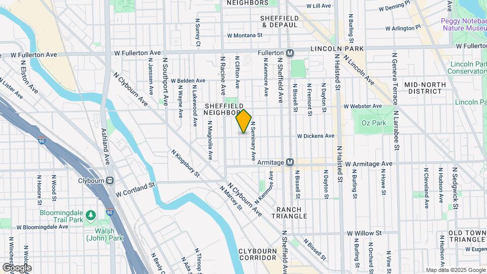 1117 W Dickens Ave, Unit #2 Map and Location Details