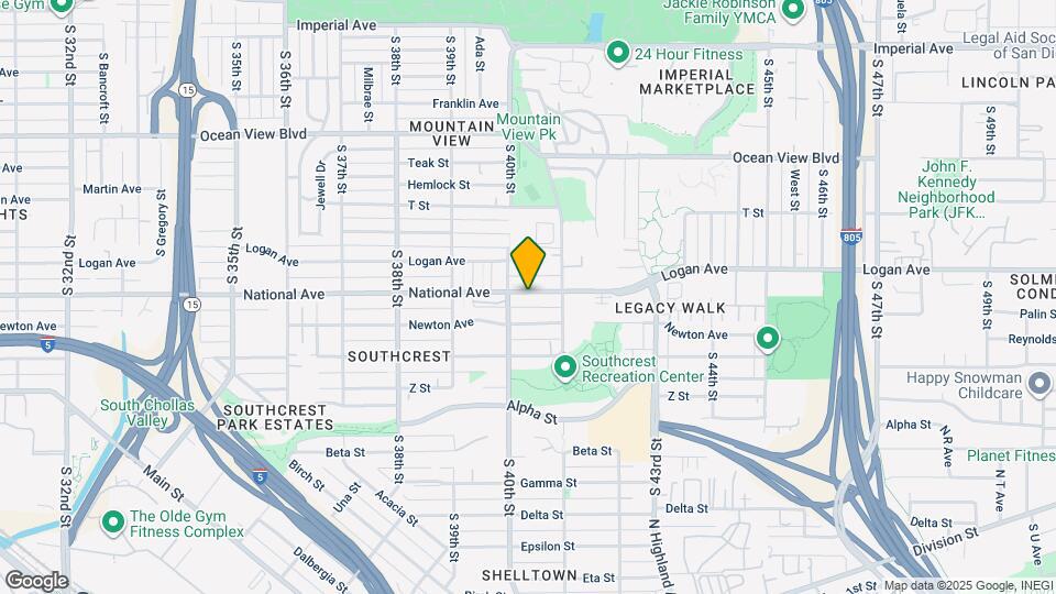 4039 National Ave Map and Location Details