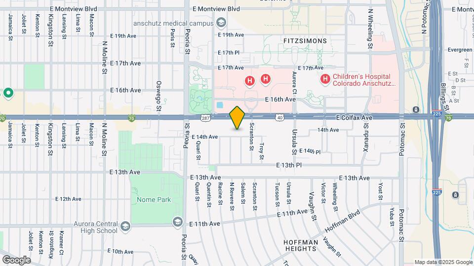12565 E 14th Ave Map and Location Details