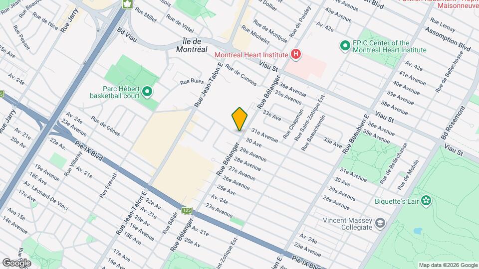 4553 Bélanger Rue Map and Location Details