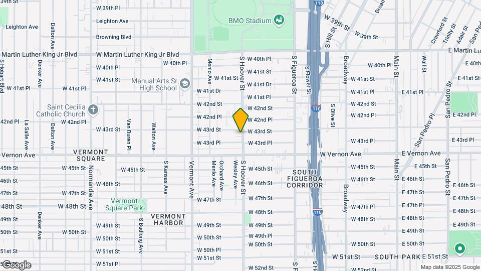 4315 S Hoover St Map and Location Details