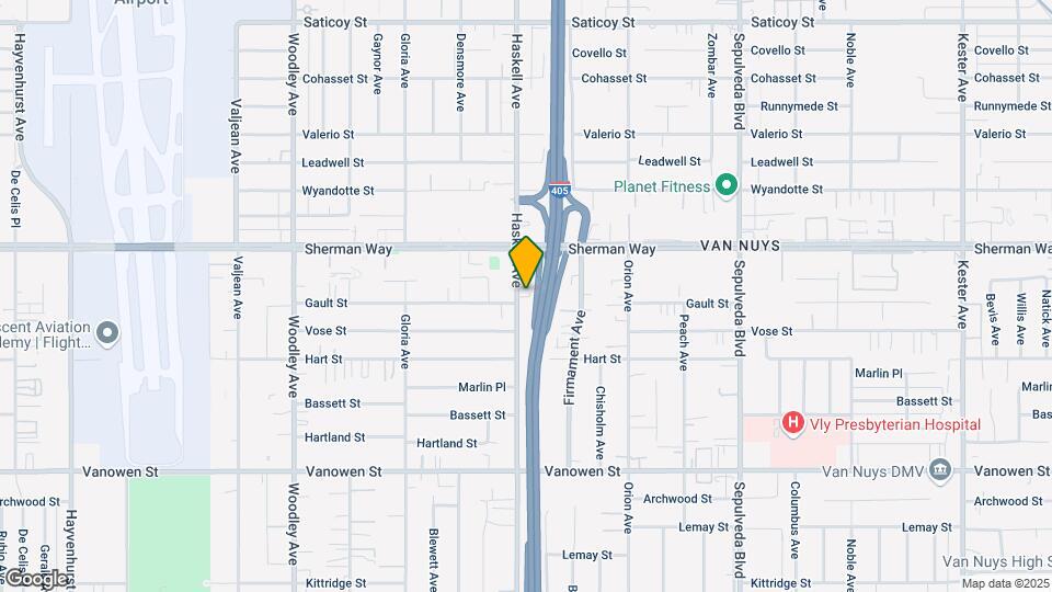 7108 Haskell Ave Map and Location Details