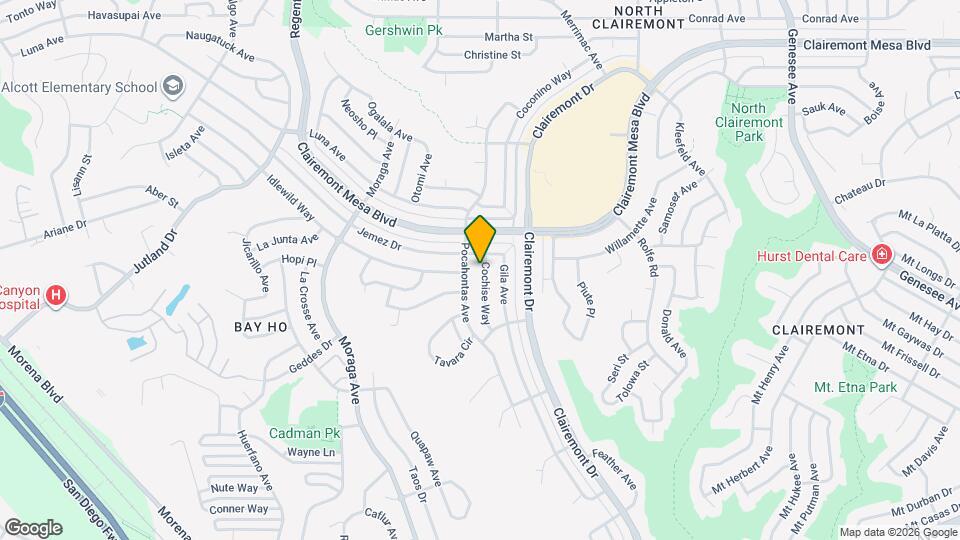 4580 Cochise Way Map and Location Details