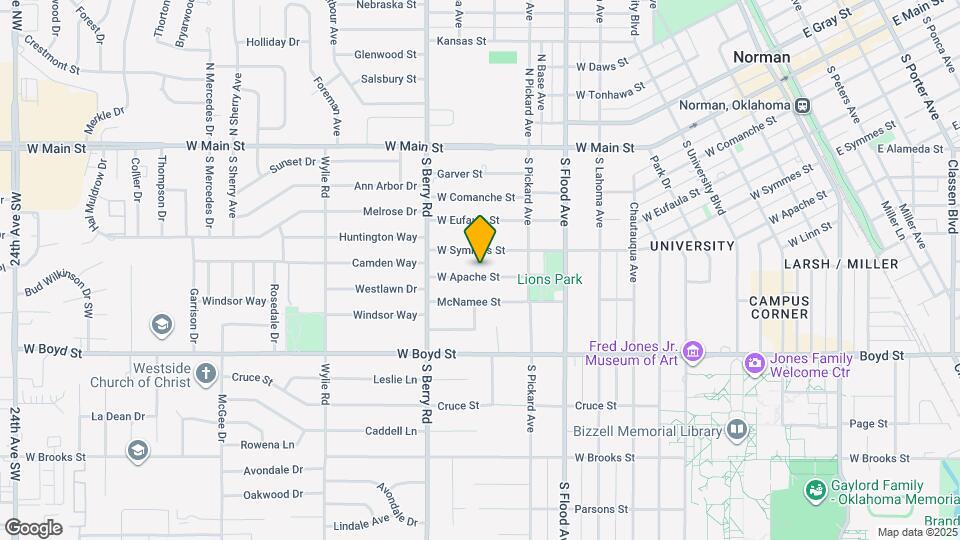 1107 W Apache St Map and Location Details