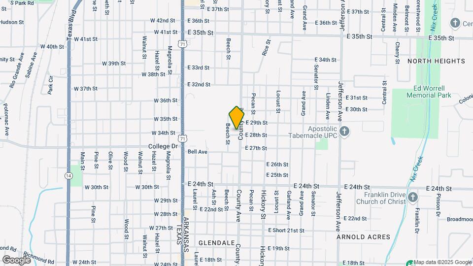2801 County Ave Map and Location Details