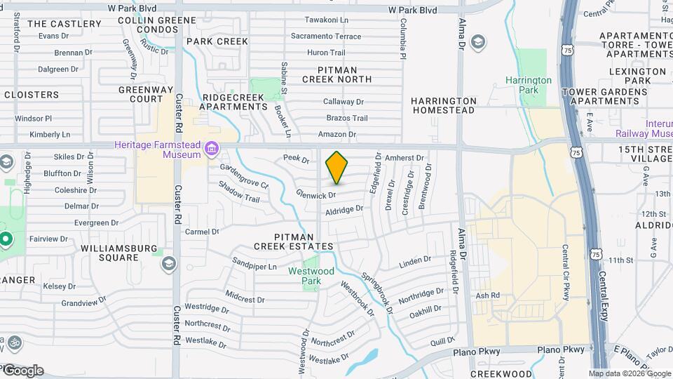 1605 Glenwick Dr Map and Location Details