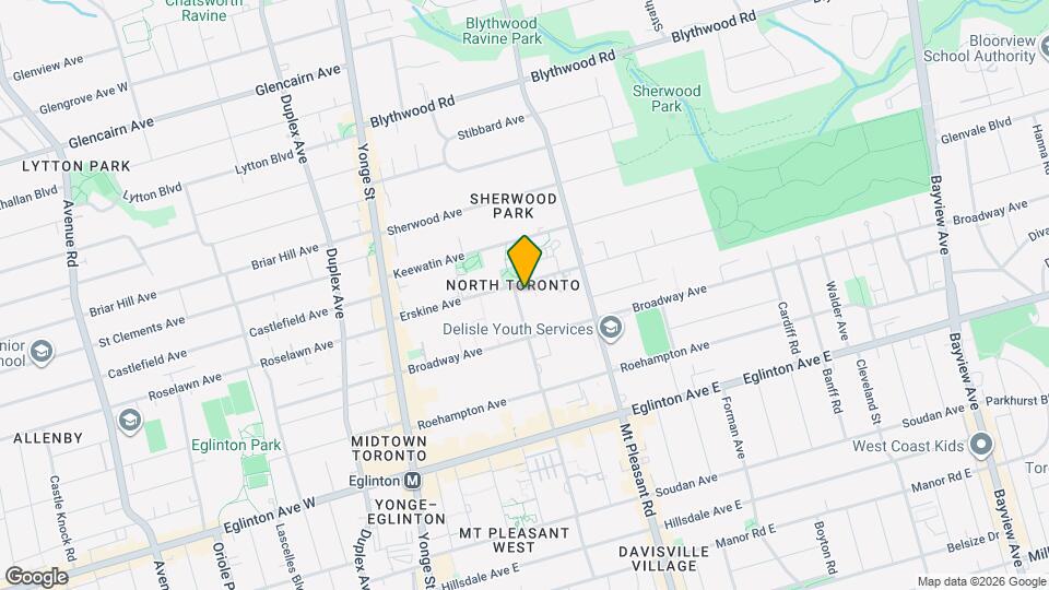 133 Erskine Ave Map and Location Details