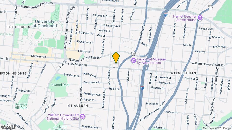 2515 Burnet Ave Map and Location Details