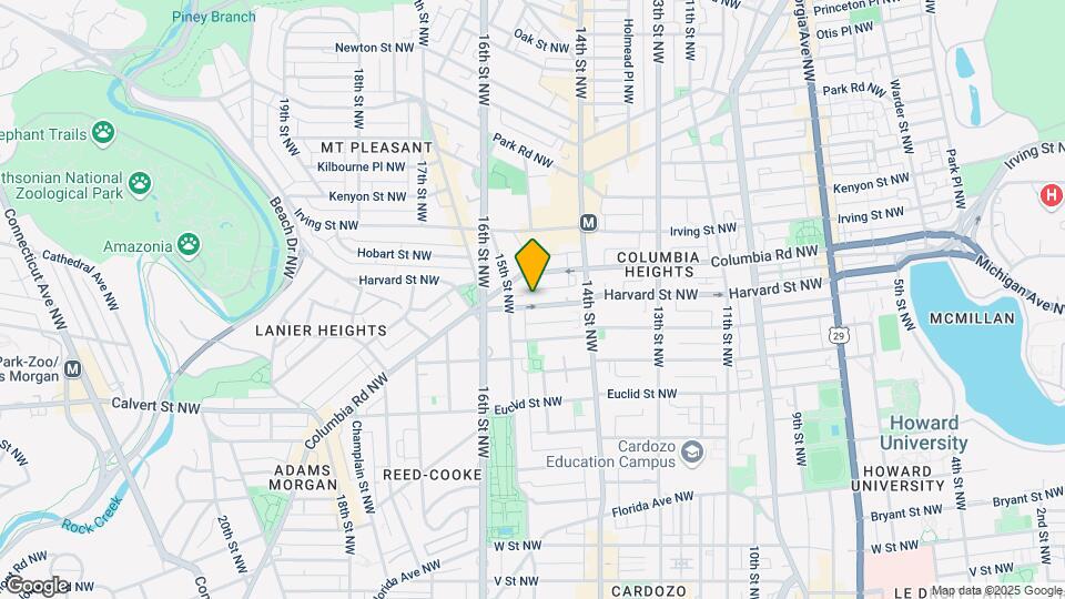 1461 Harvard St NW Map and Location Details