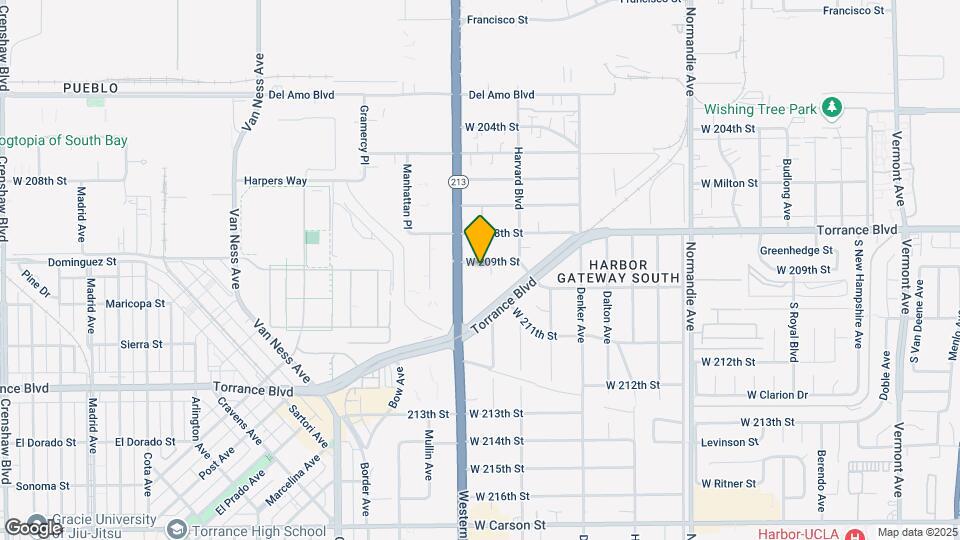 1650 W 209th St Mapa y Detalles de la Ubicación