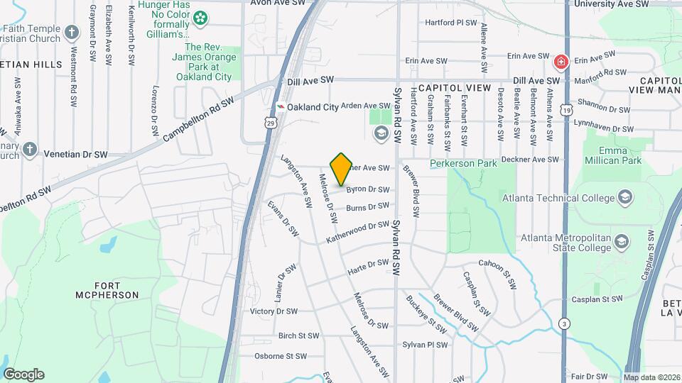 1020 Byron Dr SW Map and Location Details