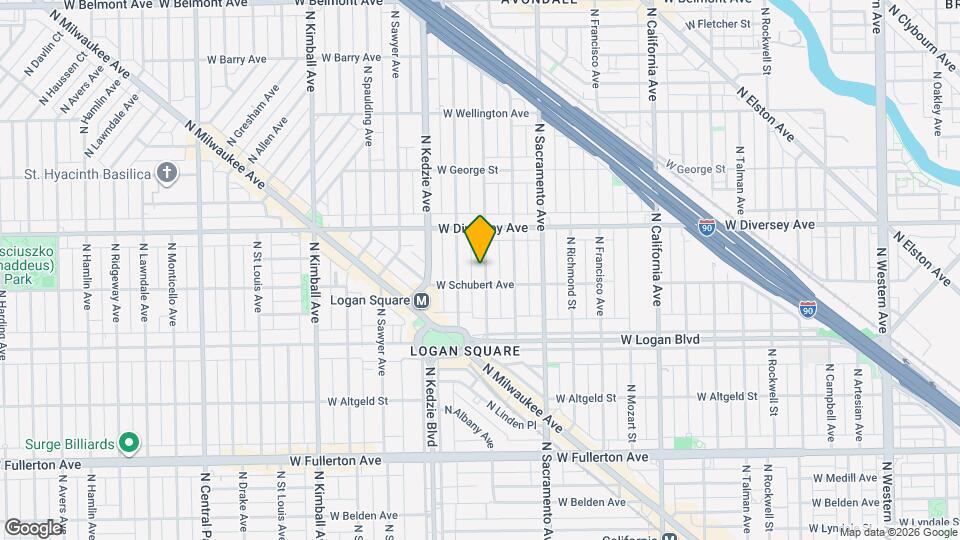 2714 N Albany Ave Map and Location Details