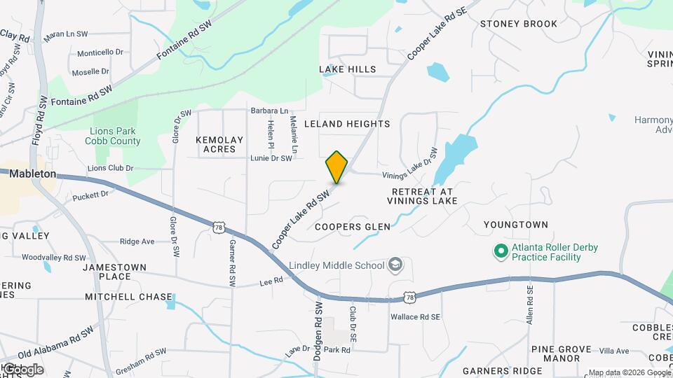 Cooper Lake Apartments Map and Location Details