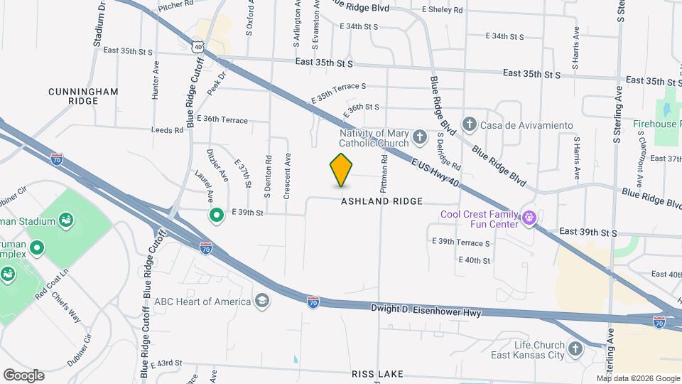 9910 E 38 Terrace Map and Location Details