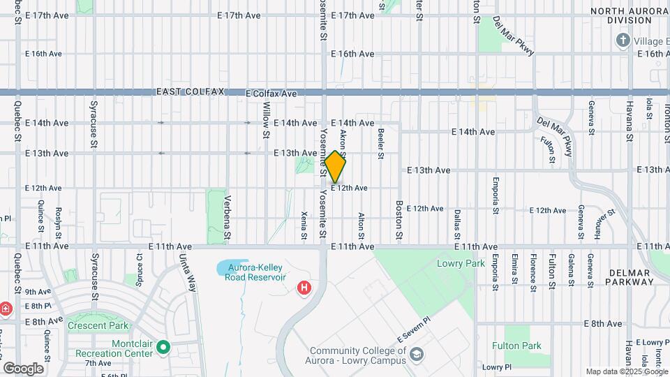 8960 E 12th Ave Map and Location Details